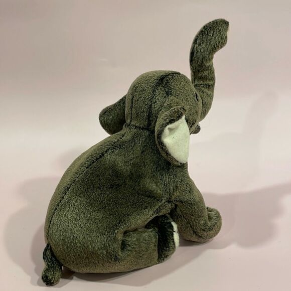 Trumpet the Elephant 2000 Ty Beanie Baby Excellent Used Condition 9” long Grey - Picture 4 of 7